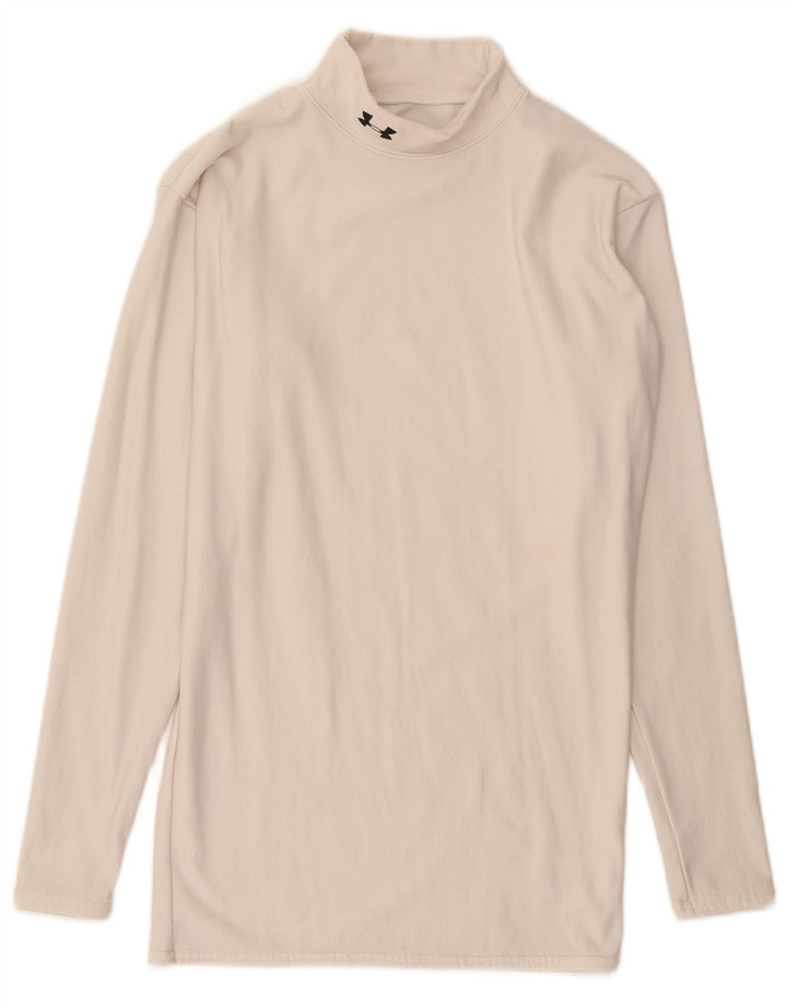 Under Armour Γυναικείο Cold Gear Top Μακρύ μανίκι μεγάλο σε ανοιχτό λευκό νάιλον