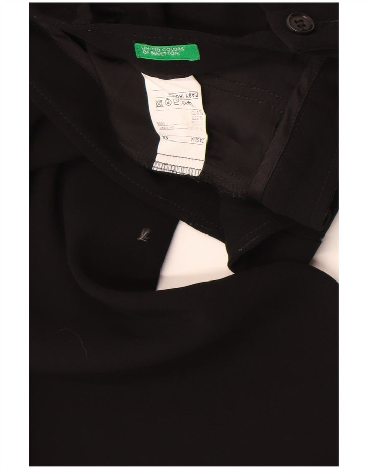 Benetton Γυναικείο παντελόνι Chino Bootcut IT 44 Medium W28 L32 Μαύρο Πολυεστέρας