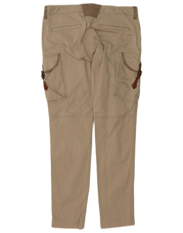 Massimo Dutti Γυναικείο Λεπτό Παντελόνι Cargo W30 L32 Μπεζ βαμβακερό
