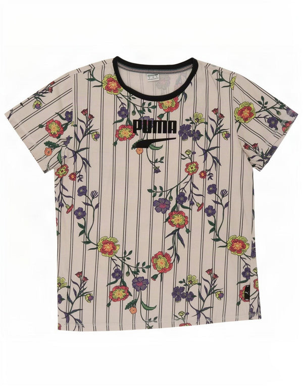 Γυναικείο γραφικό μπλουζάκι Puma Top UK 6 XS White Floral