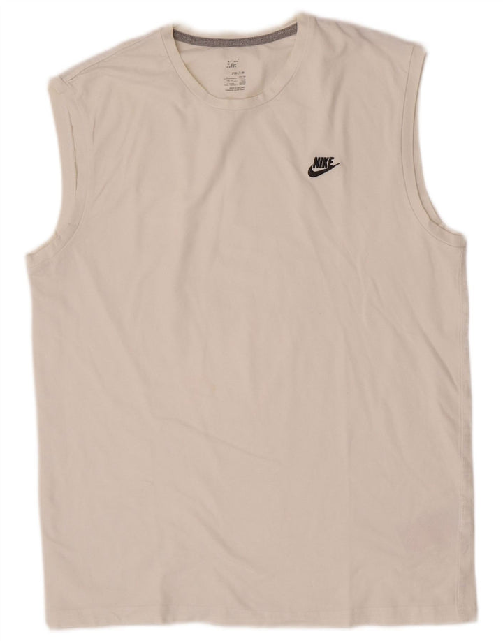Ανδρικό γιλέκο Nike UK 42/44 μεγάλο λευκό βαμβακερό
