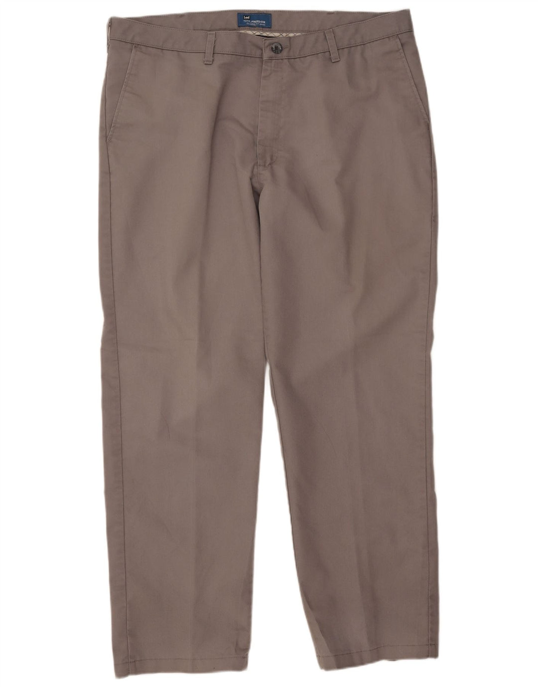 Lee Ανδρικό ίσιο κλασικό παντελόνι Chino W40 L32 Γκρι πολυεστέρας
