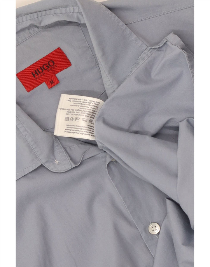 Ανδρικό πουκάμισο Hugo Boss, μεσαίο μπλε βαμβακερό