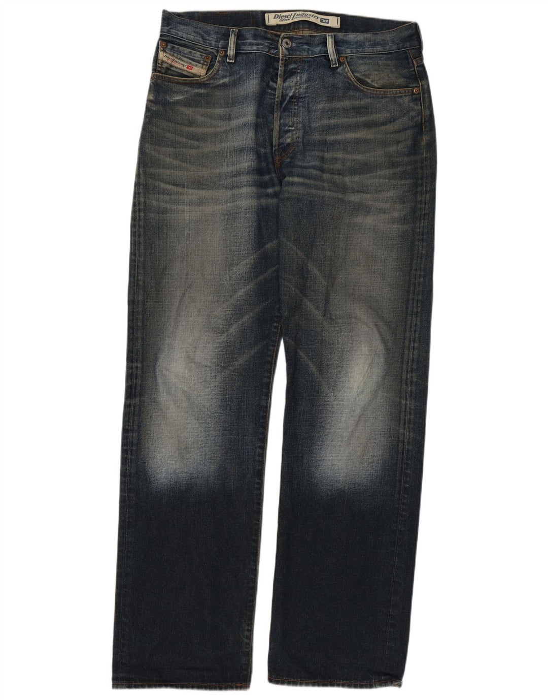 Ανδρικό τζιν Diesel ίσιο W34 L34 Navy Blue Cotton
