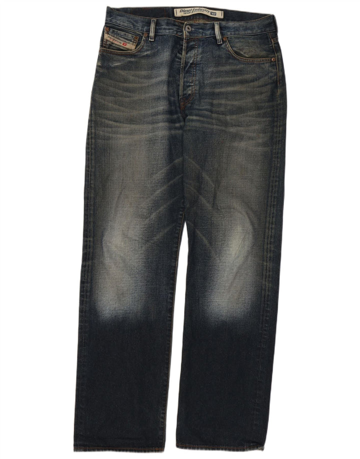 Ανδρικό τζιν Diesel ίσιο W34 L34 Navy Blue Cotton
