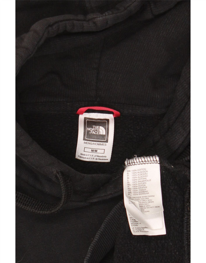Ανδρικό γραφικό κουκούλα North Face, μεσαίο μαύρο βαμβακερό