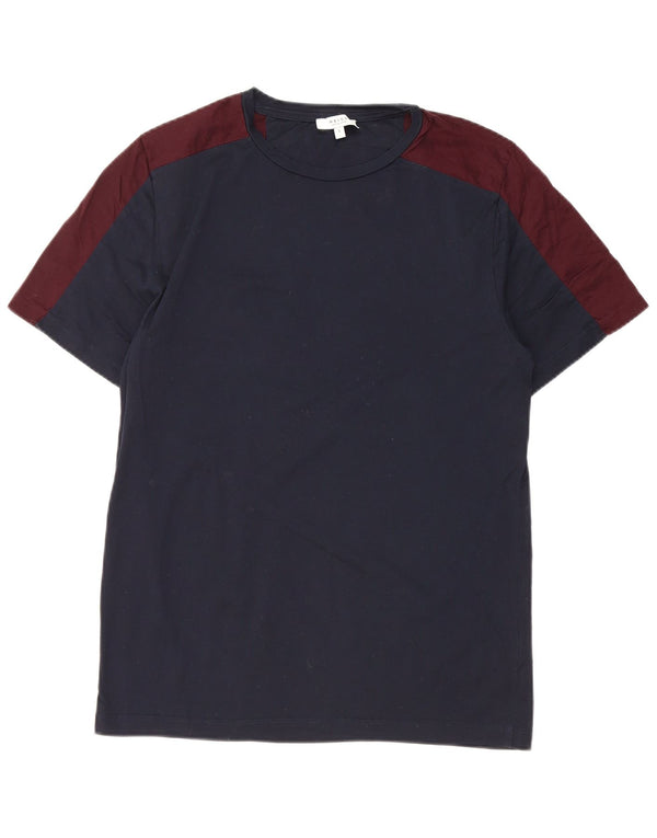 Ανδρικό T-Shirt Reiss Top Small Blue Navy Colourblock Βαμβακερό