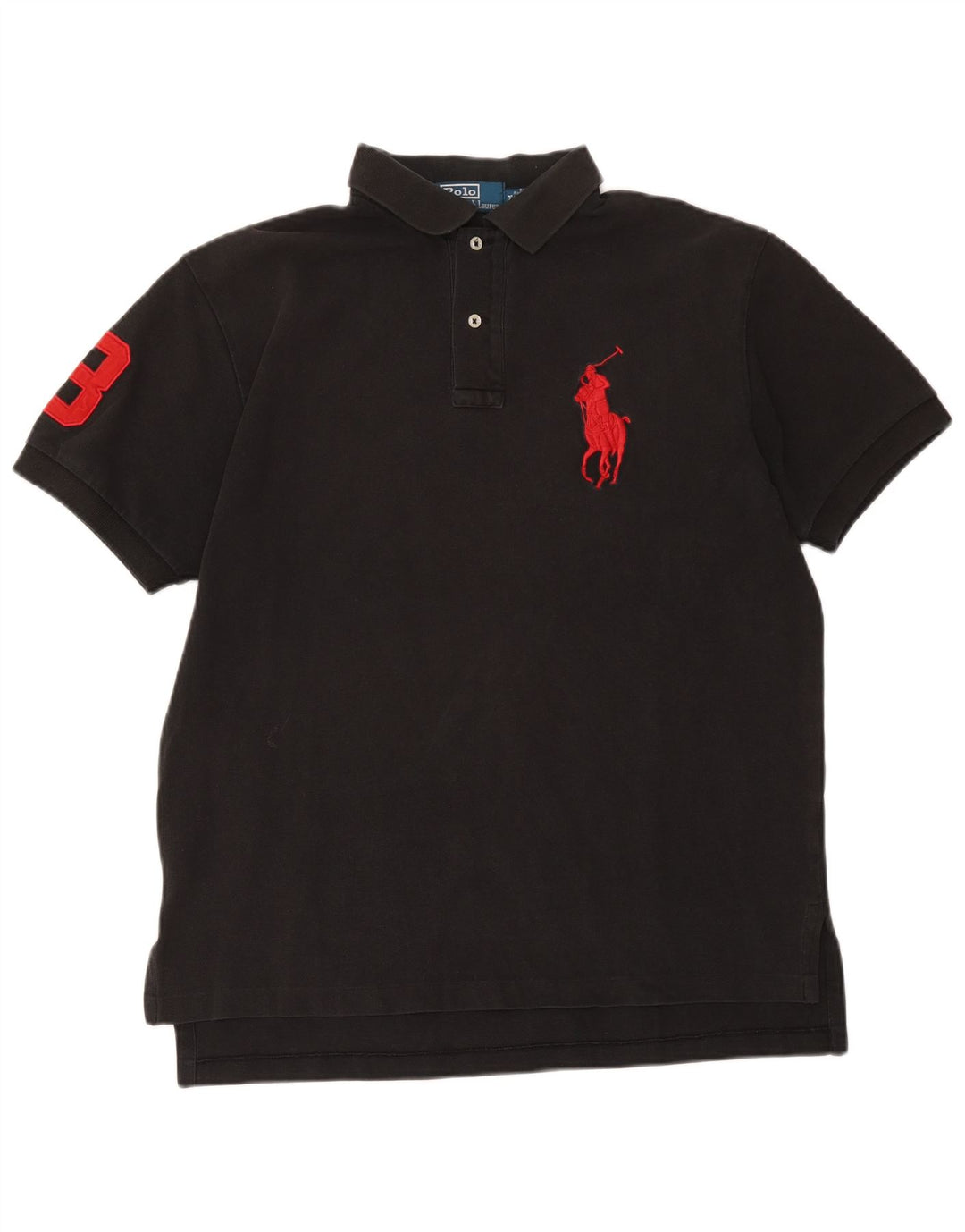 Ανδρικό γραφικό πουκάμισο Polo Ralph Lauren, μεσαίο μαύρο βαμβακερό