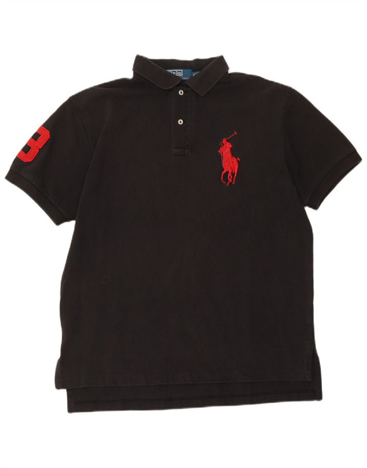 Ανδρικό γραφικό πουκάμισο Polo Ralph Lauren, μεσαίο μαύρο βαμβακερό