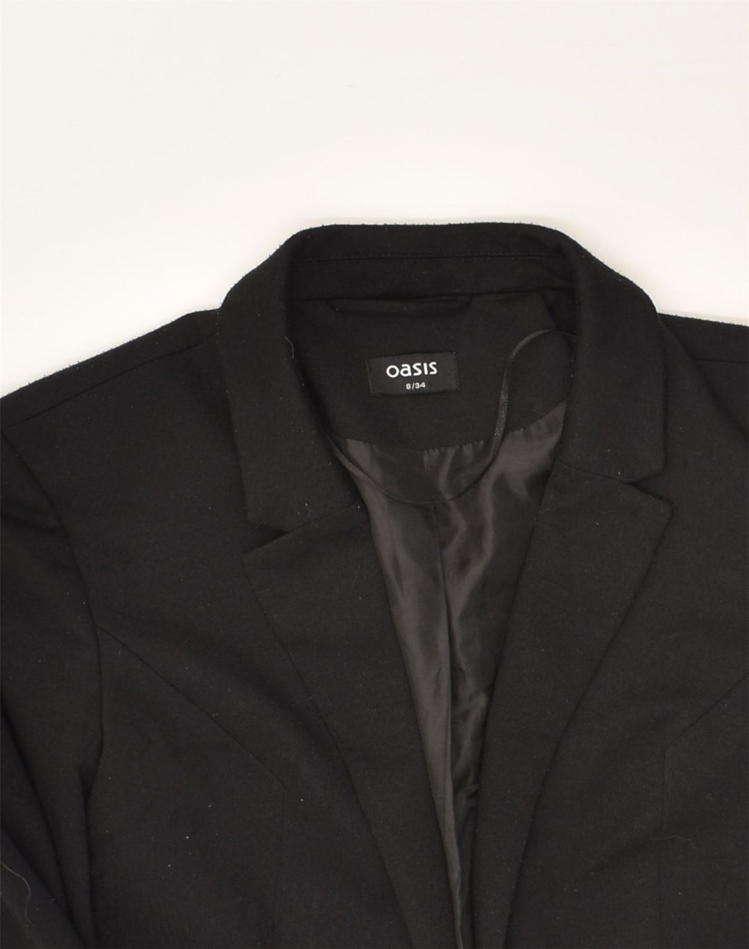 OASIS Womens 1 Button Blazer Jacket UK 8 Small Black Polyester | Vintage Oasis | Thrift | Second-Hand Oasis | Used Clothing | Messina Hembry 