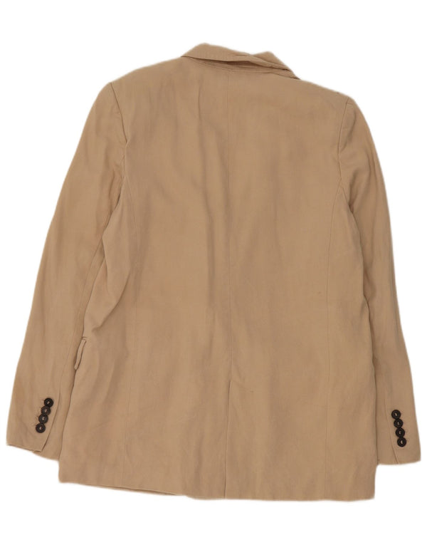 Zara Γυναικείο Μπουφάν Blazer UK 6 XS Μπεζ Lyocell