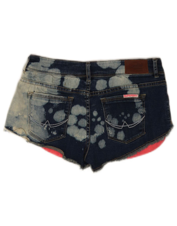 Superdry Γυναικείο Acid Wash Denim Hot Pants W26 Small Blue Tie Dye Βαμβακερό