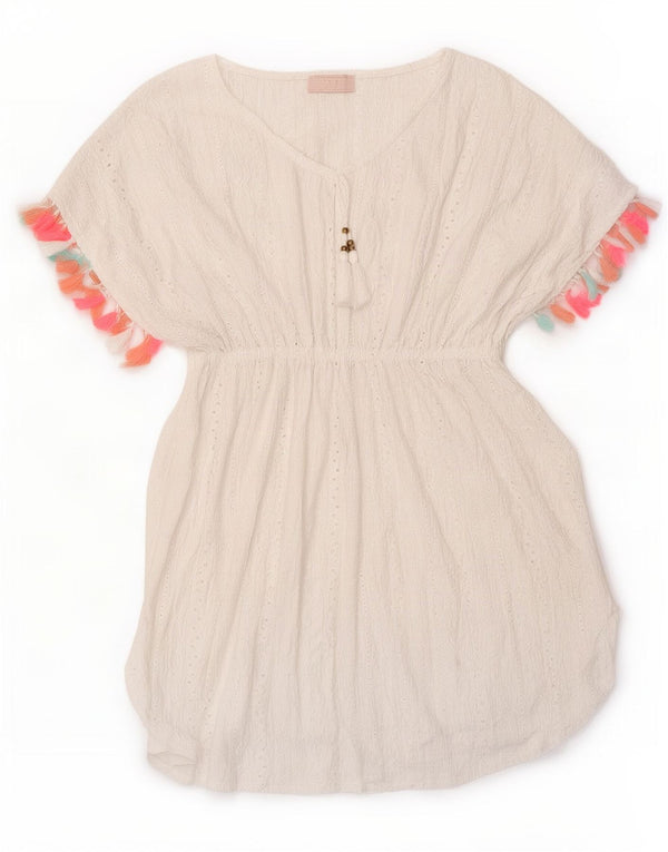 Lipsy Womens Beach Kaftan Dress UK 8 Small White