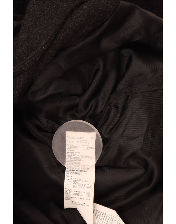 BENETTON Γυναικείο Παλτό IT 46 Μεγάλο Γκρι Μαλλί