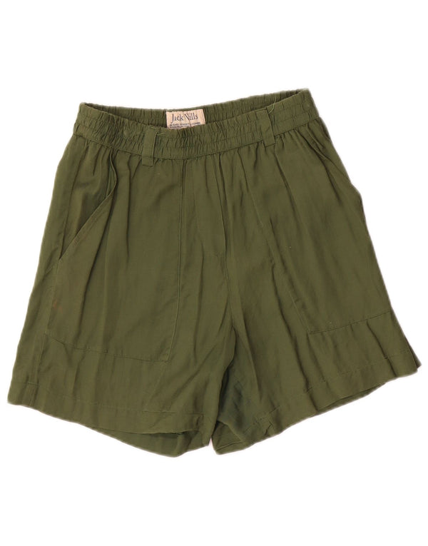 Jack Wills γυναικείο σορτς με καρφίτσα UK 8 Small W28 Green Viscose