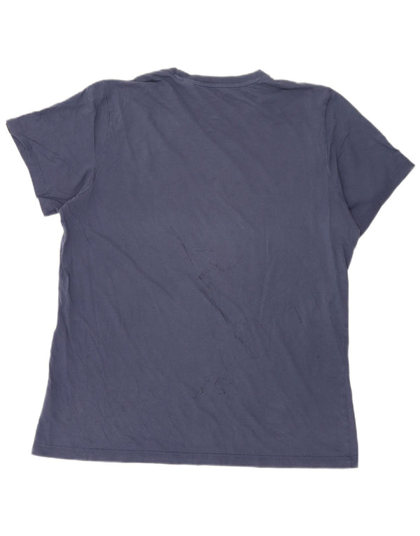 Ανδρικό γραφικό T-Shirt Adidas Top XL Navy Blue Cotton