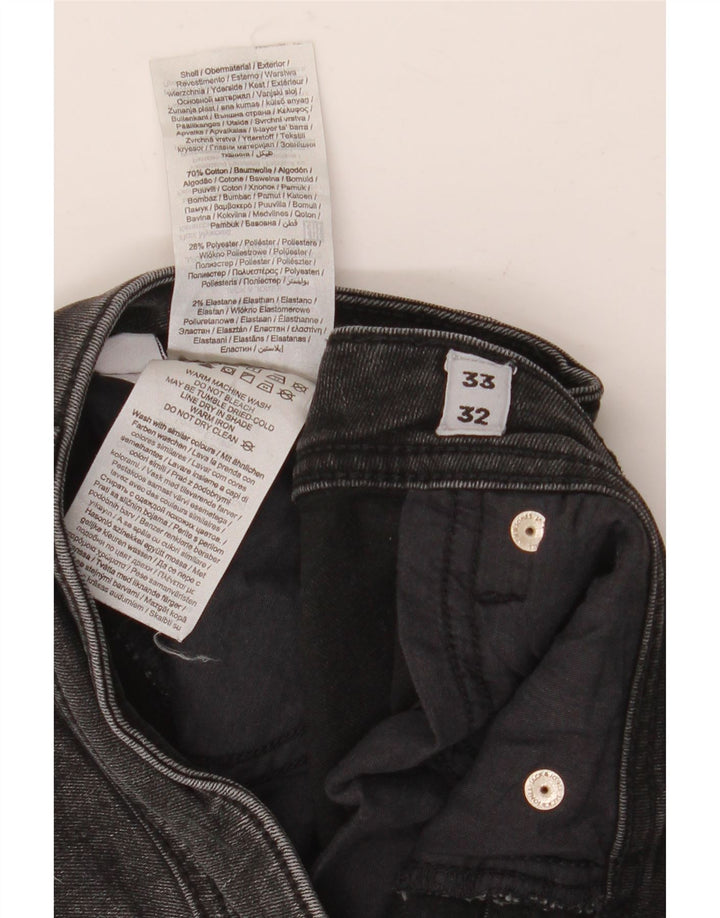 Jack & Jones Ανδρικό Slim Jeans W33 L32 Μαύρο βαμβακερό