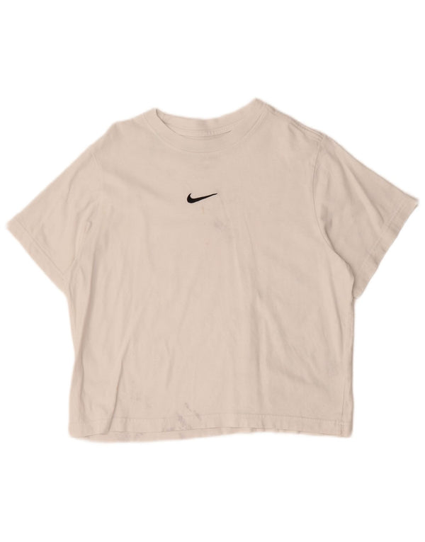 Γυναικείο μπλουζάκι Nike Loose Fit Top UK 18 XL Λευκό βαμβακερό