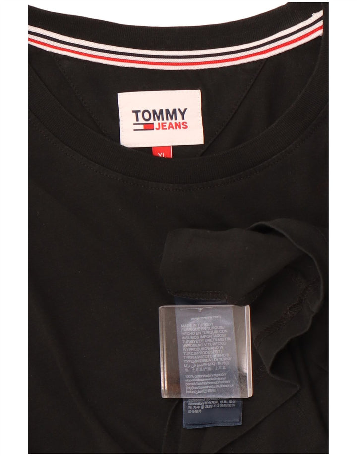 Ανδρικό T-Shirt TOMMY HILFIGER Top XL Μαύρο βαμβακερό