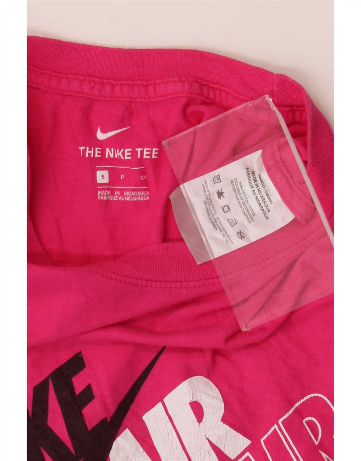 Ανδρικό γραφικό μπλουζάκι Nike, μικρό ροζ βαμβακερό