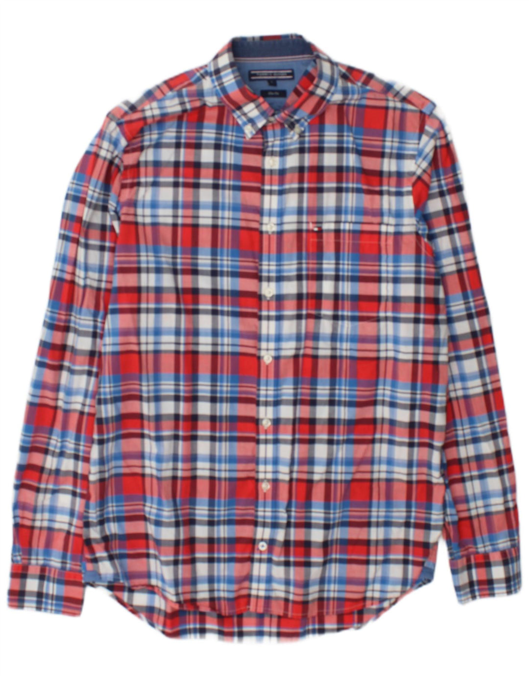 Ανδρικό πουκάμισο Tommy Hilfiger Slim Fit μεγάλο κόκκινο βαμβακερό