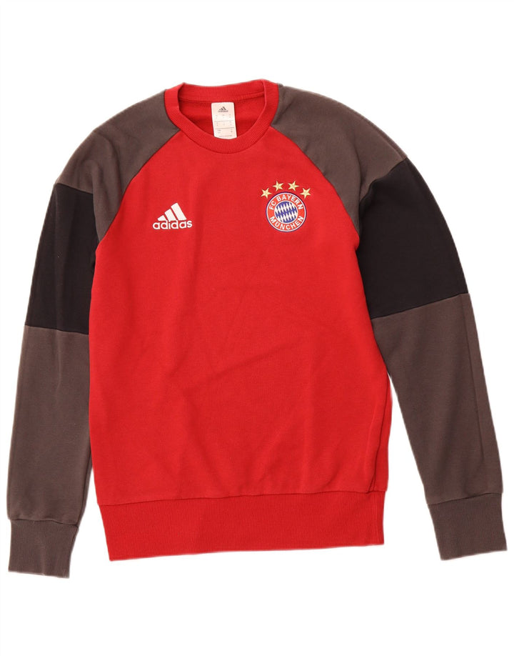 Ανδρική ADIDAS FC Bayern Munchen Φούτερ Jumper Small Red Colourblock