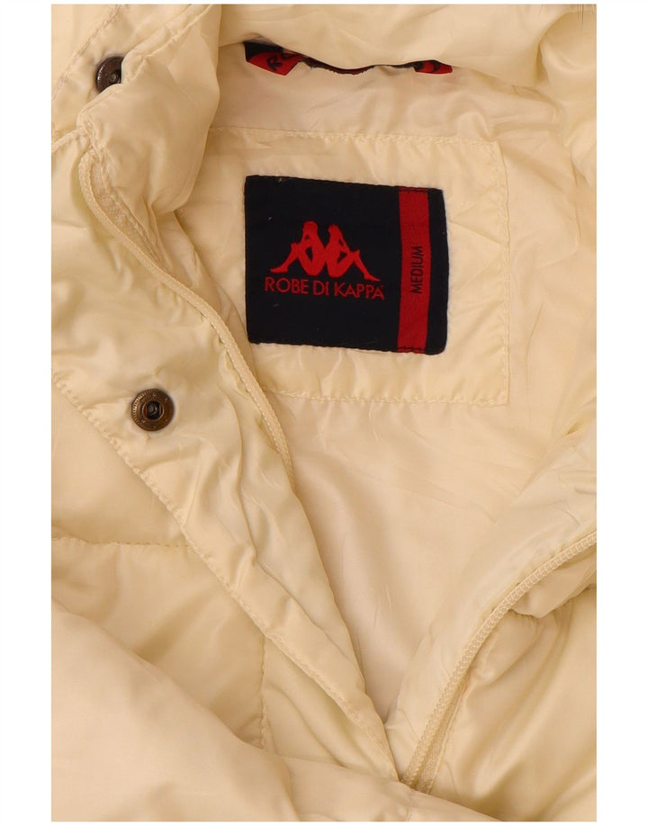 Kappa Γυναικείο παλτό με κουκούλα UK 12 Medium Off White Polyester
