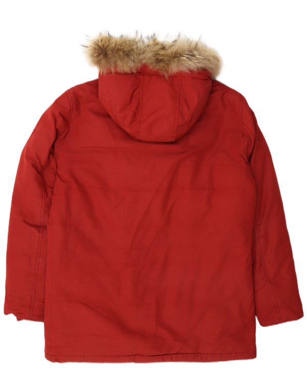 Ανδρικό μπουφάν Parka με κουκούλα Gas UK 40 Large Burgundy