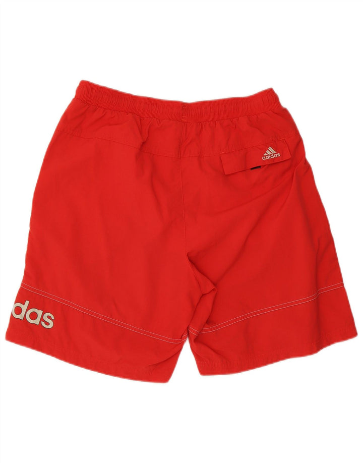 Ανδρικό γραφικό σορτς κολύμβησης Adidas, μεσαίο κόκκινο πολυεστέρα