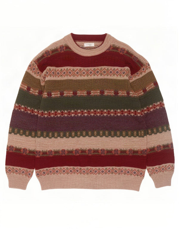 Vintage Ανδρικό πουλόβερ με λαιμόκοψη IT 50 Medium Πολύχρωμο Fair Isle