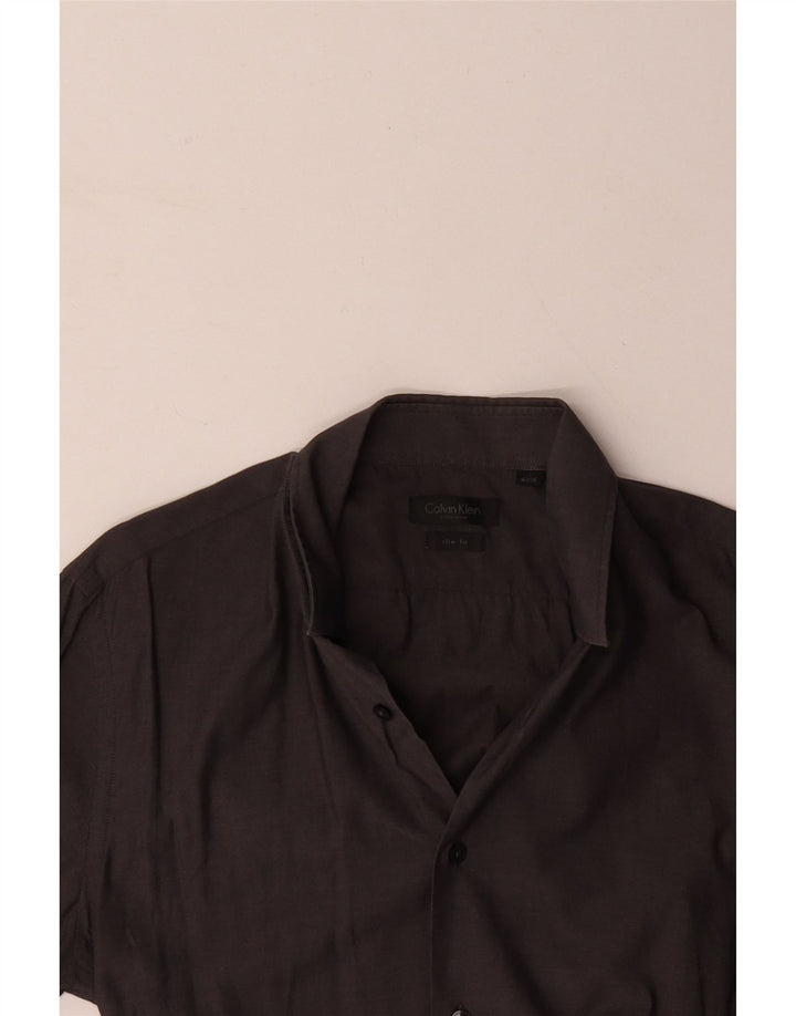 CALVIN KLEIN Ανδρικό πουκάμισο Slim Fit Μέγεθος 41 16 Large Grey