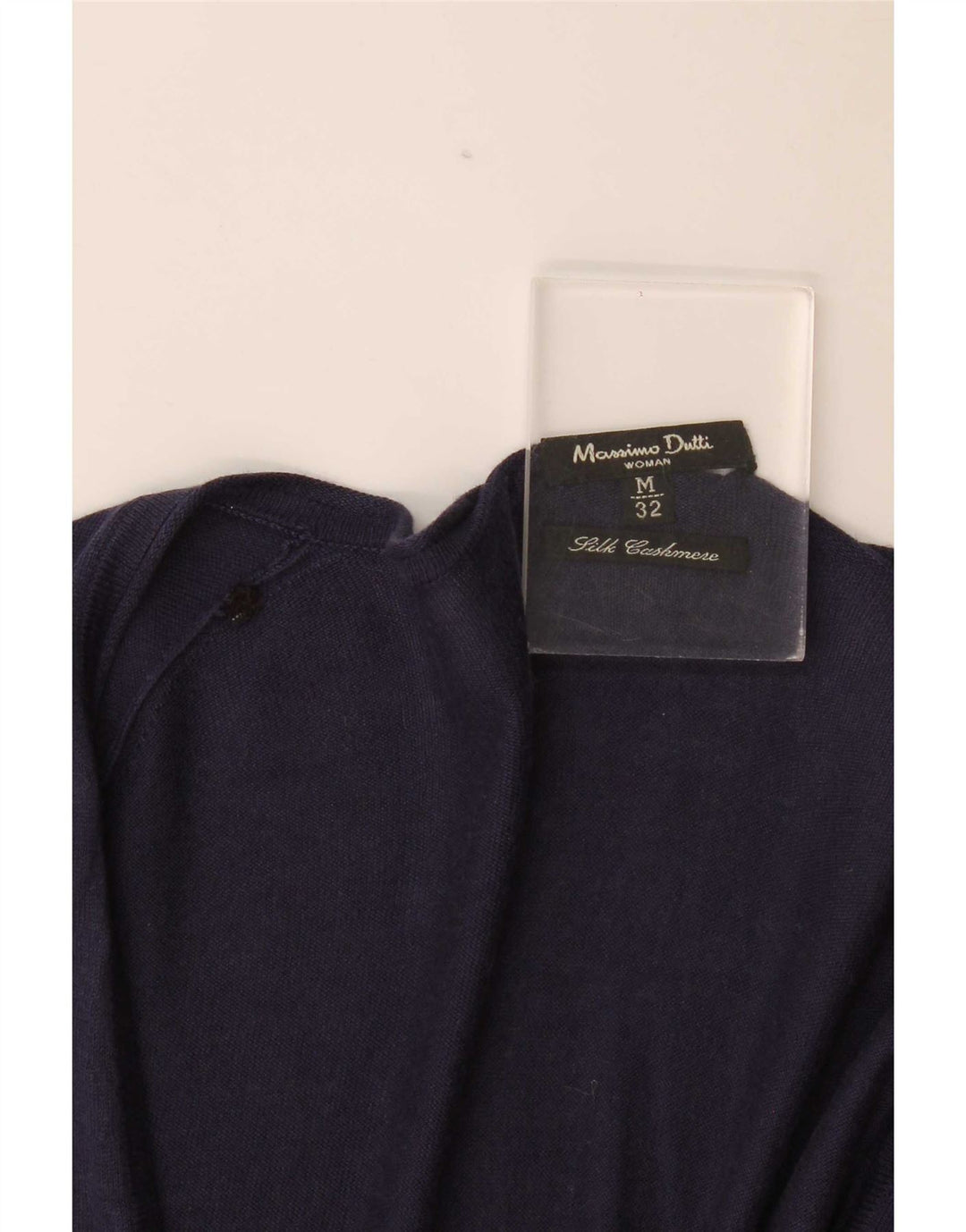 Massimo Dutti Γυναικείο πουλόβερ ζακέτα UK 12 Medium Navy Blue Silk