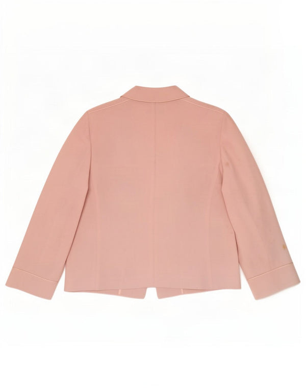 Marella Γυναικείο 3/4 μανίκι ανοιχτό σακάκι UK 18 XL Pink Triacetate