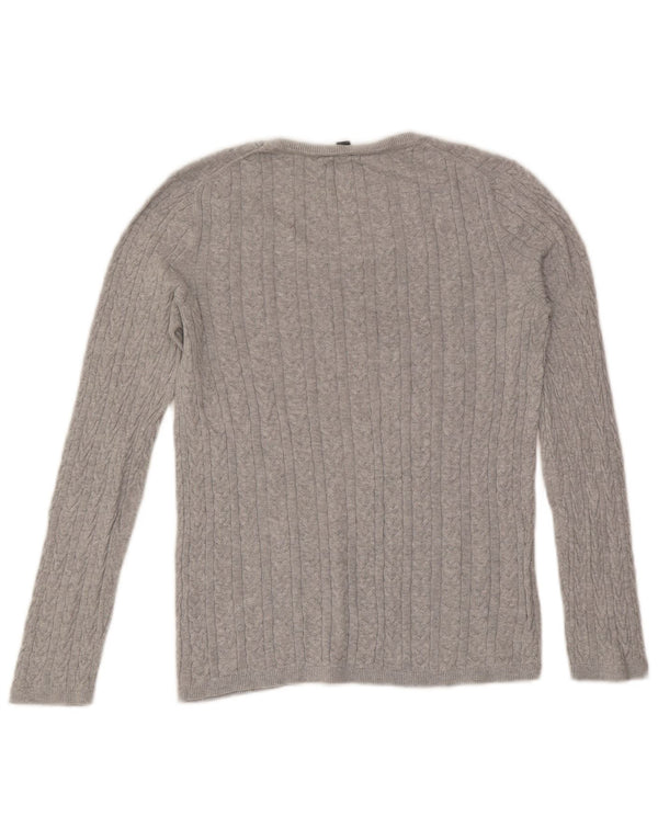Tommy Hilfiger γυναικείο πουλόβερ με λαιμόκαυστο UK 12 Medium Grey Flecked