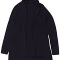Γυναικείο πουλόβερ ZARA Longline Open Cardigan UK 12 Medium Navy Blue