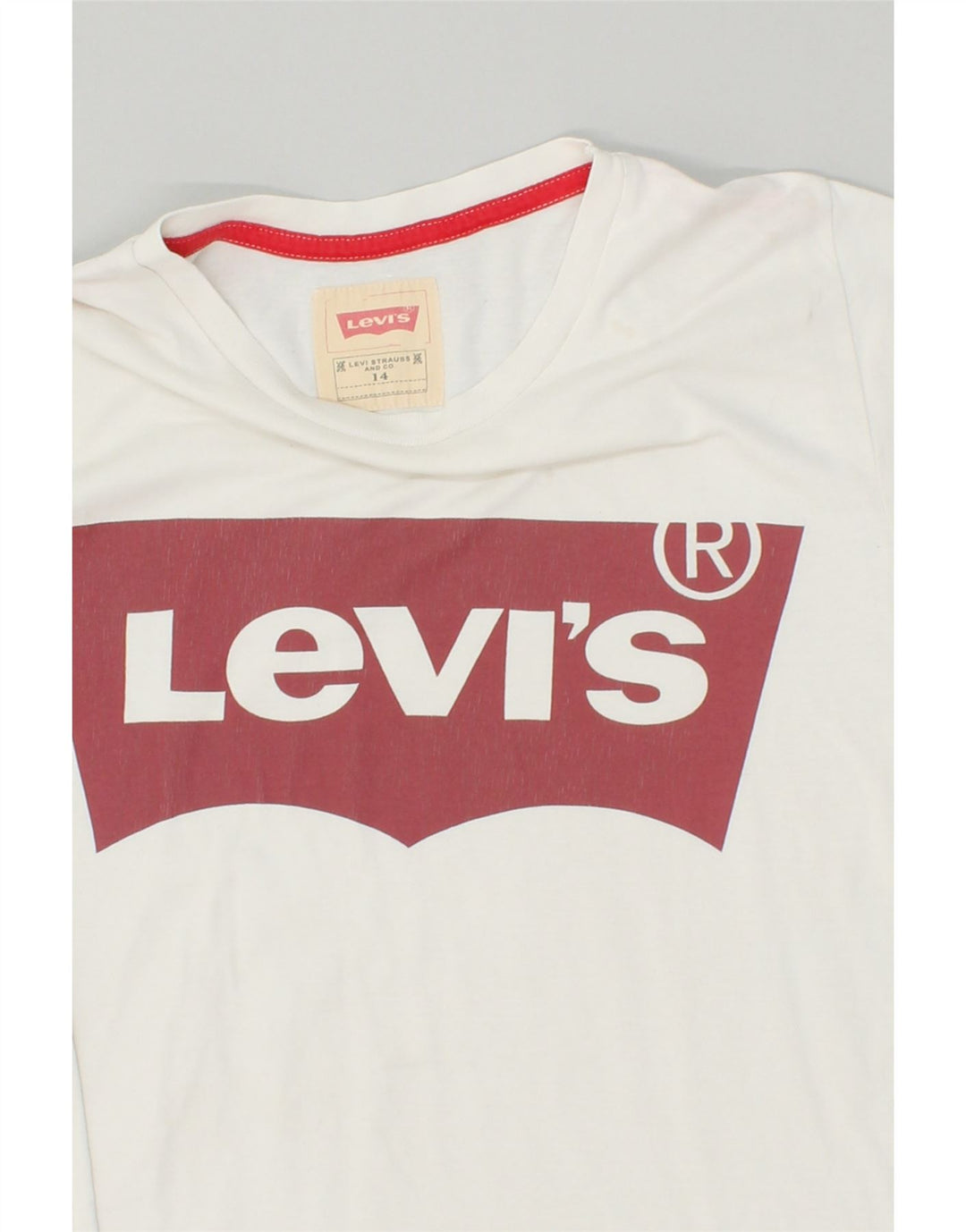 LEVI'S Boys Graphic T-Shirt Top 13-14 Years White | Vintage Levi's | Thrift | Second-Hand Levi's | Used Clothing | Messina Hembry 