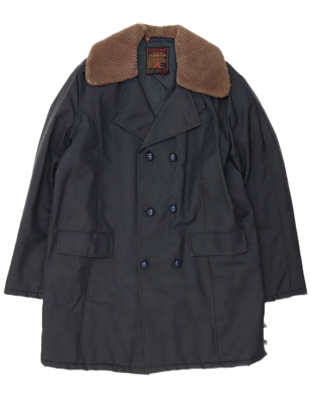 Chic Ανδρικό Διπλό Παλτό UK 42 XL Navy Blue