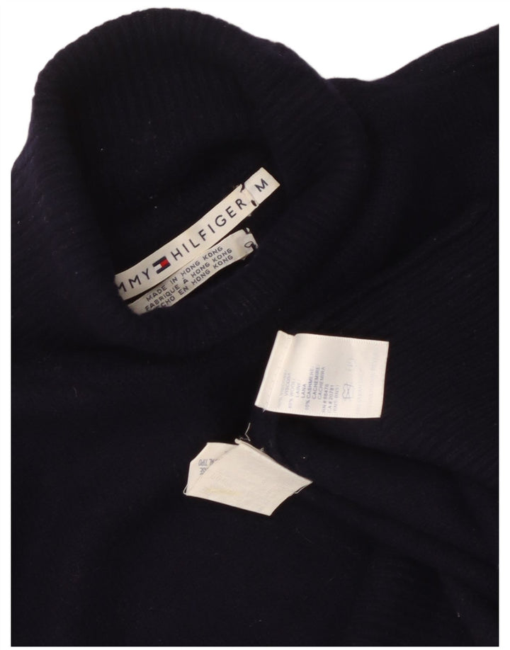 Tommy Hilfiger Γυναικείο πουλόβερ με ρολό λαιμόκοψη UK 12 Medium Navy Blue