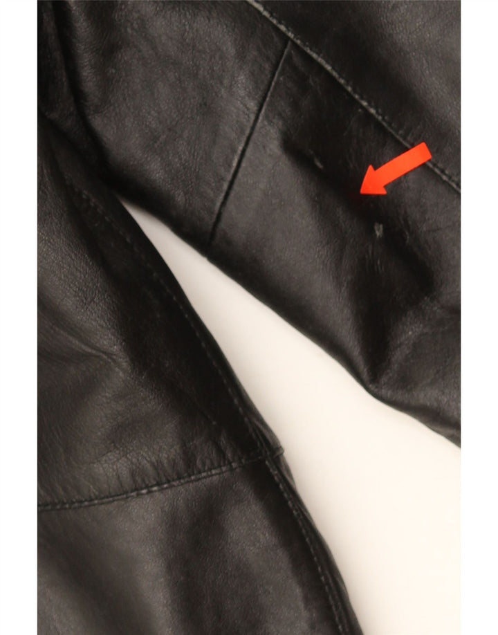 Vintage Γυναικείο Δερμάτινο Μπουφάν IT 44 Medium Black Leather