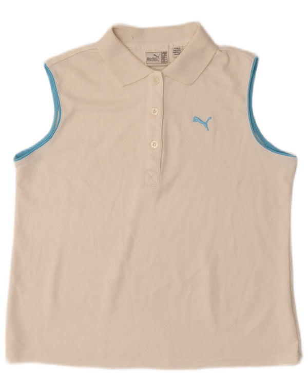 Γυναικείο αμάνικο μπλουζάκι πόλο PUMA UK 14 Medium Off White