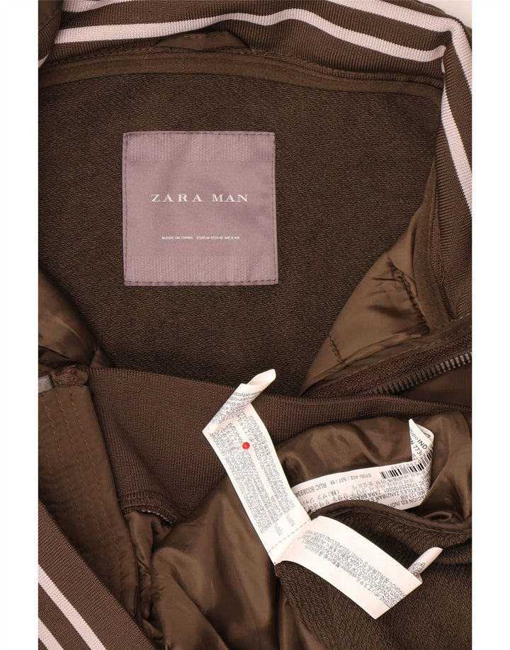 Ανδρική φόρμα Zara Μπουφάν με μεσαίο χακί χρώματος πολυεστέρας
