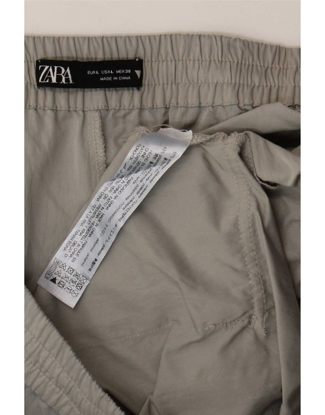 Zara Γυναικείο σορτς Cargo Large W30 Grey Polyester