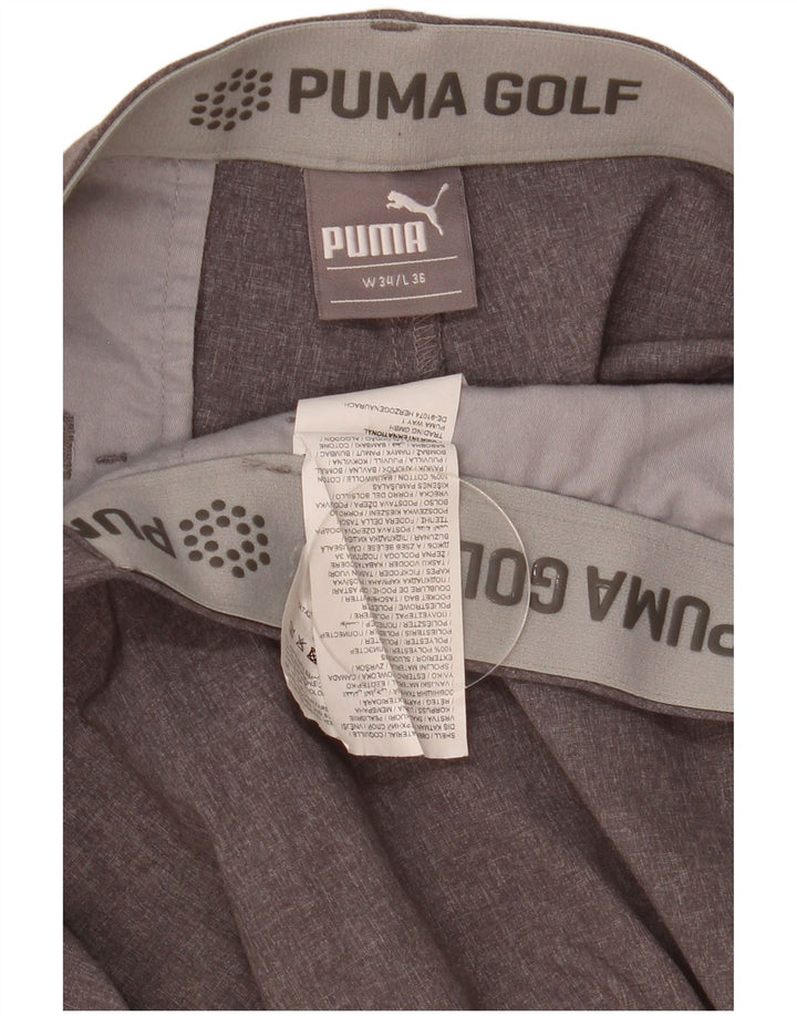 Puma Ανδρικό Slim Casual Παντελόνι W34 L36 Γκρι Πολυεστέρας