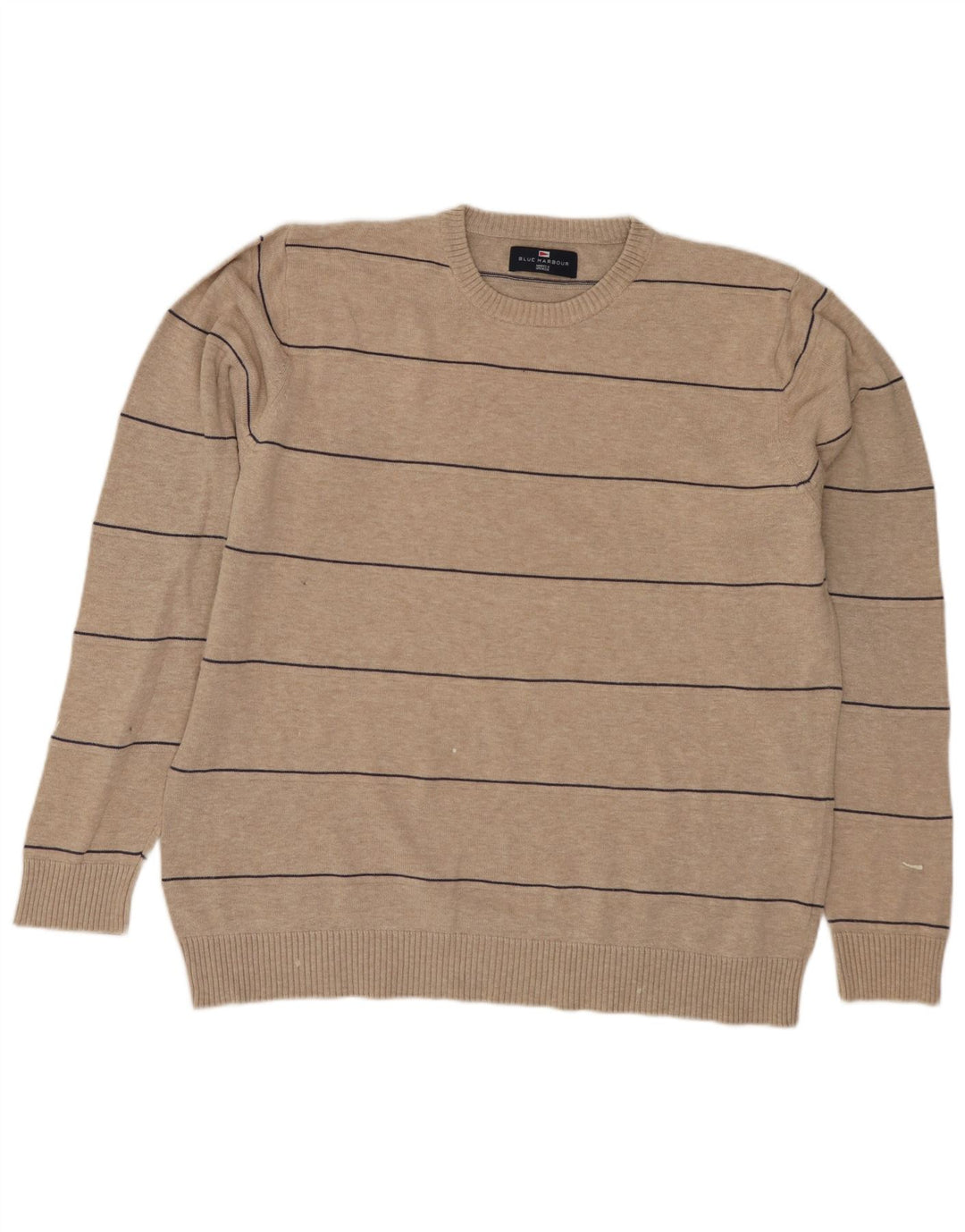 Ανδρικό πουλόβερ Marks & Spencer Blue Harbor Crew Neck Jumper Medium Beige