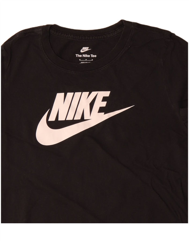 Γυναικείο γραφικό μπλουζάκι NIKE Top UK 12 μεσαίο μαύρο βαμβακερό