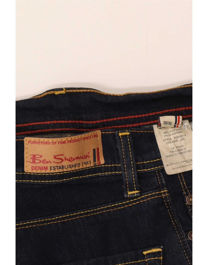 Ben Sherman Γυναικείο Bootcut Jeans W28 L32 Navy Blue Cotton