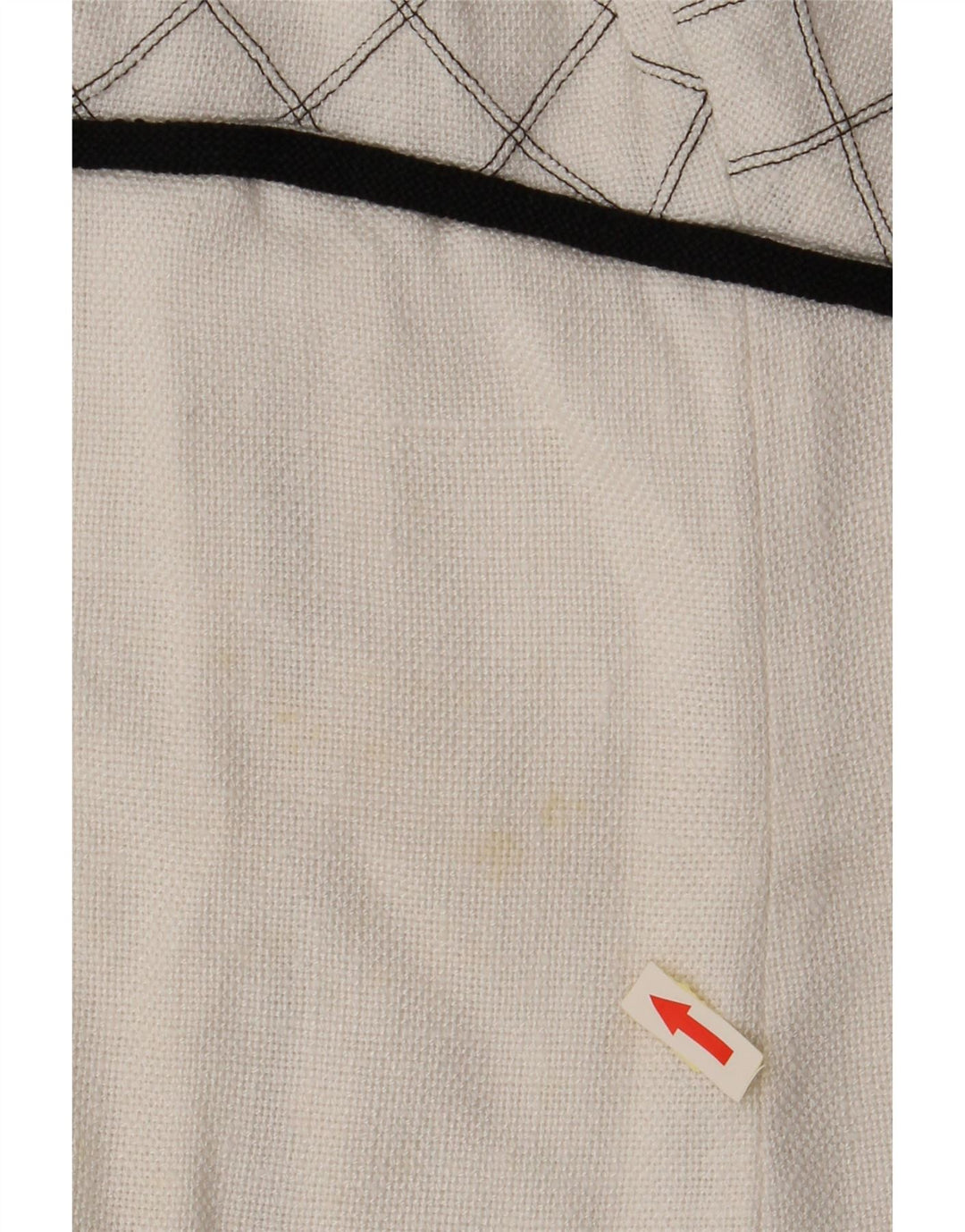 VINTAGE Γυναικείο Αμάνικο Φόρεμα A-Line UK 8 Small White Check