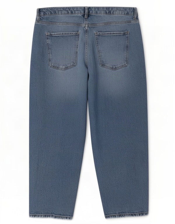 Marks & Spencer Γυναικεία Carrot Capri Jeans UK 18 XL W38 L24 Μπλε βαμβακερό