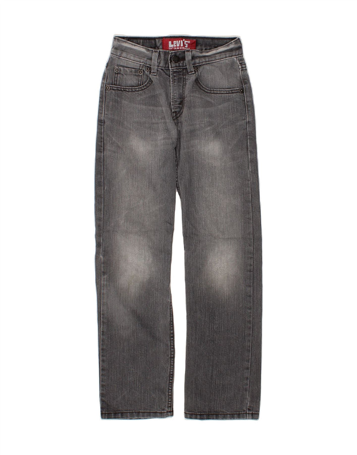 LEVI'S Boys 514 Slim Straight Jeans 9-10 Years W23 L25 Grey Vintage Levi's and Second-Hand Levi's from Messina Hembry 