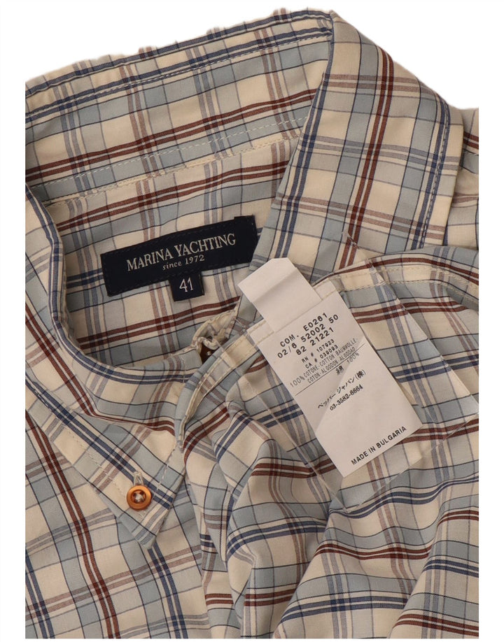 Ανδρικό πουκάμισο Marina Yachting Μέγεθος 41 Medium Beige Check Cotton